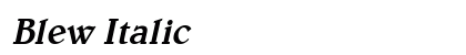 Blew Italic Preview