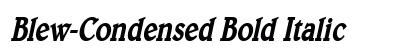 Blew-Condensed Bold Italic Preview