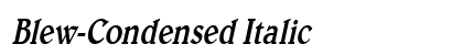 Blew-Condensed Italic Preview