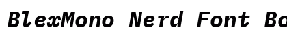 BlexMono Nerd Font Bold Italic Preview