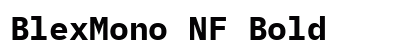 BlexMono NF Bold preview