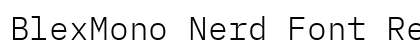 BlexMono Nerd Font Regular Preview