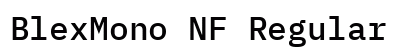 BlexMono NF Regular Preview