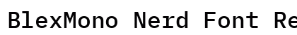 BlexMono Nerd Font Regular Preview