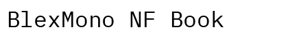 BlexMono NF Book Preview
