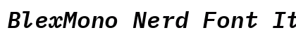 BlexMono Nerd Font Italic Preview