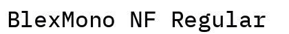 BlexMono NF Regular Preview