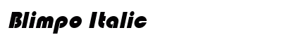 Blimpo Italic Preview