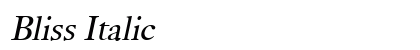 Bliss Italic Preview