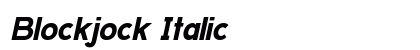 Blockjock Italic preview