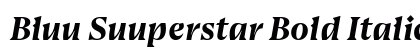 Bluu Suuperstar Bold Italic Preview