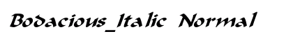 Bodacious_Italic Normal preview