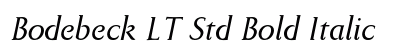 Bodebeck LT Std Bold Italic Preview