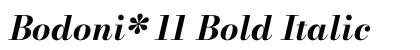 Bodoni* 11 Bold Italic Preview