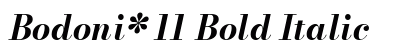 Bodoni* 11 Bold Italic Preview