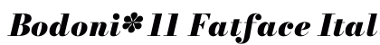 Bodoni* 11 Fatface Italic preview