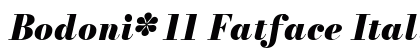 Bodoni* 11 Fatface Italic preview