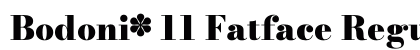 Bodoni* 11 Fatface Regular preview
