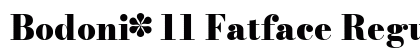 Bodoni* 11 Fatface Regular preview