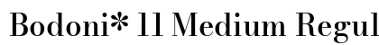 Bodoni* 11 Medium Regular preview