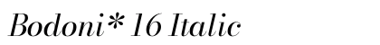 Bodoni* 16 Italic preview