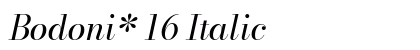 Bodoni* 16 Italic preview