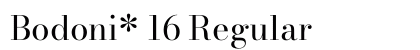 Bodoni* 16 Regular preview