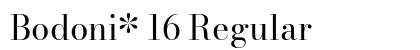 Bodoni* 16 Regular preview