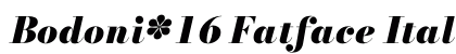 Bodoni* 16 Fatface Italic preview