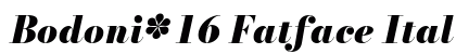 Bodoni* 16 Fatface Italic preview