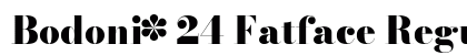 Bodoni* 24 Fatface Regular preview