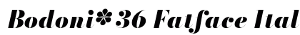 Bodoni* 36 Fatface Italic Preview