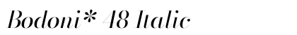 Bodoni* 48 Italic Preview