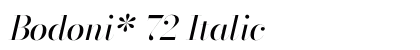 Bodoni* 72 Italic Preview