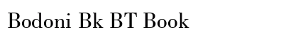 Bodoni Bk BT Book preview