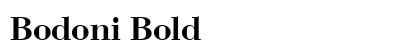 Bodoni Bold Preview