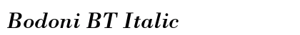 Bodoni BT Italic Preview
