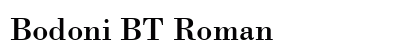 Bodoni BT Roman preview