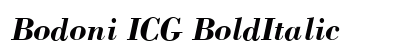 Bodoni ICG BoldItalic Preview