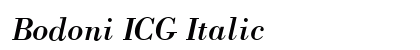 Bodoni ICG Italic preview