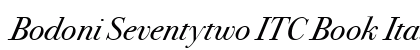 Bodoni Seventytwo ITC Book Italic Preview