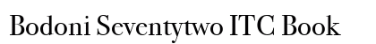 Bodoni Seventytwo ITC Book Preview