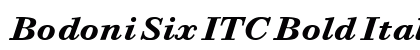 Bodoni Six ITC Bold Italic Preview