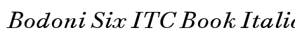 Bodoni Six ITC Book Italic Preview