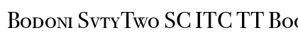 Bodoni SvtyTwo SC ITC TT Book preview