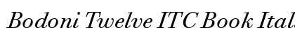 Bodoni Twelve ITC Book Italic Preview