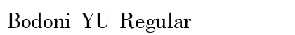 Bodoni YU Regular preview