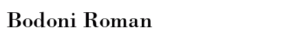 Bodoni Roman Preview