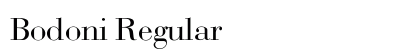 Bodoni Regular Preview