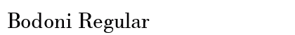 Bodoni Regular Preview